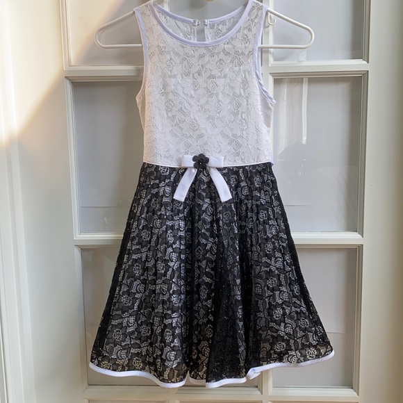 Iris & Ivy girls black and white dress size 7. - Picture 1 of 3